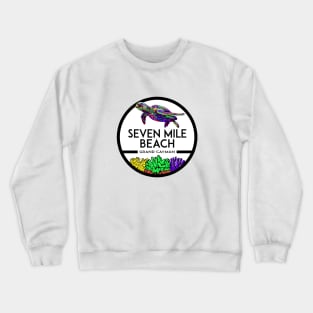 Seven Mile Beach Grand Cayman Islands Sea Turtle Crewneck Sweatshirt